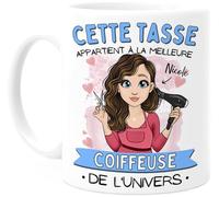 Cupdarling® Tasse Personnalisable Coiffeuse - Idée Cadeau Original pour Femme - Humour - Anniversaire - 330 mL Céramique