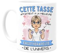 Cupdarling® Tasse Personnalisable Ergothérapeute - Idée Cadeau Original Femme - Mug Humour - Anniversaire - 330 mL Céramique