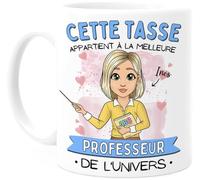 Cupdarling® Tasse Personnalisable pour Professeur - Idée Cadeau pour Femme - Mug Enseignante - Anniversaire