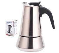 CUPERINOX Cafetière à Induction Italienne 4 Tasses | à Expresso à Induction pour plaques de Cuisson gaz et céramique | pour Le café Expresso | Acier Inoxydable | va au Lave-Vaisselle