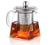 Cuperinox Théière en verre borosilicate avec infuseur pour thé et infusions, résistante à la chaleur et compatible micro-ondes- Infusion Prestige Collection (550ml)