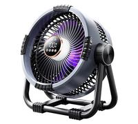 CUPERINOX® Ventilateur portable silencieux et rechargeable avec Power Bank 20 000 mAh, + 50 h de batterie - Ventilateur de table USB avec télécommande, lumière LED et 4 vitesses - Idéal pour dormir