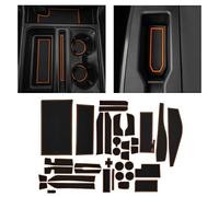 CupHolderHero Compatible avec Ford F150 Accessoires 2021-2023 - Inserts antidérapants et anti-poussière pour porte-gobelets, tapis de console centrale et doublures de poche de porte (Bucket SuperCrew)