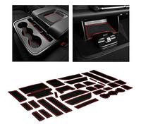CupHolderHero Compatible avec Les Accessoires Chevy Silverado 1500 et GMC Sierra 2014-2022 - Tapis de Doublure de Console antidérapants et Anti-poussière pour intérieur de qualité supérieure (Cabine