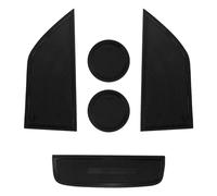 CupHolderHero Compatible with Ford Mustang Accessories 2015-2023 Premium Custom Interior Non-Slip Anti Dust Cup Holder Inserts, Center Console Liner Mats, Door Pocket Liners 5pc Set (Solid Black)