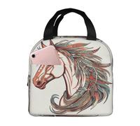 Cupid Arrow Love Horse Sac à déjeuner isotherme à main Sac de pique-nique Sac de travail Sac de conservation de la fraîcheur Sac de rangement Camping