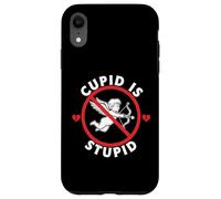 Cupid is Stupid Hate Valentines Anti Valentine Stupid Cupidon Coque pour iPhone XR
