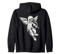 Cupidon Ange Crâne Chérubin Effrayant Démon Tatouage Flash Sweat à Capuche