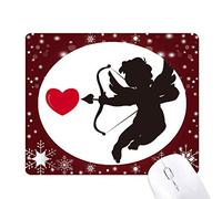 cupidon angel amour coeur schéma tapis de souris en hiver flocon de neige