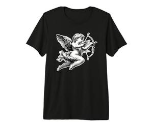 Cupidon Angel Chérubin Blackwork T-Shirt Haut de Gamme