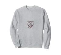 Cupidon Apprenti Amour Flèches Coeur Cadeau Romantique Sweatshirt, Unisexe pour Adultes, Gris Chiné, XL