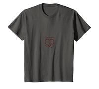 Cupidon Apprenti Amour Flèches Coeur Cadeau Romantique T-Shirt, Enfant, Asphalte, 4 Ans
