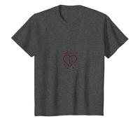 Cupidon Apprenti Amour Flèches Coeur Cadeau Romantique T-Shirt, Enfant, Chiné Foncé, 8 Ans