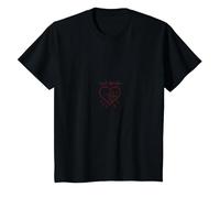 Cupidon Apprenti Amour Flèches Coeur Cadeau Romantique T-Shirt, Enfant, Noir, 10 Ans