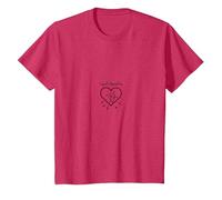 Cupidon Apprenti Amour Flèches Coeur Cadeau Romantique T-Shirt, Enfant, Rouge Chiné, 10 Ans