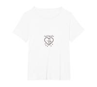 Cupidon Apprenti Amour Flèches Coeur Cadeau Romantique T-Shirt, Femme Grandes Tailles, Blanc, 2X
