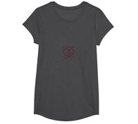 Cupidon Apprenti Amour Flèches Coeur Cadeau Romantique T-Shirt, Fille, Chiné Foncé, XS