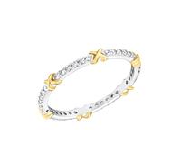 Cupidon bague 925 bagues en argent sterling pour femmes, avec zircone cubique synth., bicolore, livré dans une boîte cadeau de bijoux, 2035594