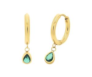 Cupidon Boucles d’oreilles en acier inoxydable Boucles d’oreilles pour femmes, avec zircone cubique synth., 2,7 cm, Or, Livré dans une boîte cadeau de bijoux, 2034293