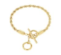 Cupidon Bracelet Femme en acier inoxydable, 17+2 cm, Or, Livré dans une boîte cadeau à bijoux, 2038277