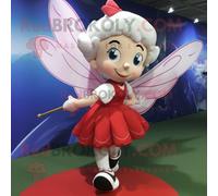 Cupidon Personnage De Costume De Mascotte Redbrokoly Habillé Avec Une Jupe Portefeuille Et Des Épinglettes Multicolore