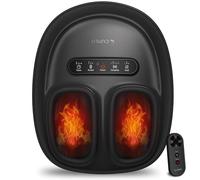 CuPiLo - Masseur de pieds avec chaleur, masseur de pieds Shiatsu avec télécommande, machine de massage des pieds avec compression et pétrissage réglable pour fasciite végétale, neuropathie douleur