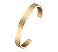 Cupimatch Ayatul Kursi Bracelet ouvert : acier inoxydable Musulman Coran Allah Bracelet réglable Islamique avec calligraphie arabe Amulette Bijoux Cadeaux de l'Aïd pour femmes hommes, Acier inoxydable
