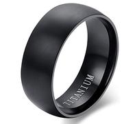 Cupimatch Bague en titane pour homme et femme - Noir, or, argent, or rose, lisse, bague de mariage, de fiançailles, d'amitié, taille 47 à 72, 59(18,8), Titane, Pas de pierre précieuse