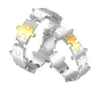 Cupimatch Bagues Couple Bague de Fiançailles Bague de Mariage Ajustable Amour Éternel Romantique Bague Mariage Anneau Supérieur Couple Bague d'amitié Acier Inoxydable