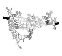 Cupimatch Masque Carnaval Vénitien Métal: Masques Femme Demi-visage Vénitiens avec Strass Brillant Élégant Luxueux pour Déguisement Bal de Maquillage Mascarade - Cadeau Femme