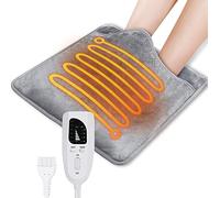 Cuplu Chauffe-Pieds Electrique Confortable-Extinction Automatique-Lavable Chauffe Pieds Electrique Usb Chauffant Rapide pour les Pieds,le Dos et Tout le Corps pour Femmes Hommes(Gris)