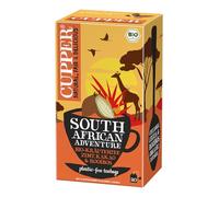 CUPPER - Boîte de 20 pastilles d'infusions écologiques Africa Bio - Convient aux végétaliens - Propriétés digestives douces - Contient du rooibos, de la racine de réglisse, et de la coquille de cacao