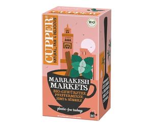 CUPPER - Boîte de 20 pastilles d'infusions écologiques Marrakech Bio - Convient aux végétaliens - Propriétés digestives - Contient de la cannelle, de la menthe poivrée et de la racine de réglisse