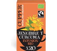 CUPPER JENGIBRE Y CURCUMA infusion 20bolsitas. - se savoure nature ou avec un peu de miel, mélange de plantes à infuser et associe fonctionnalité pratique et sensation agréable jour après jour. et dev