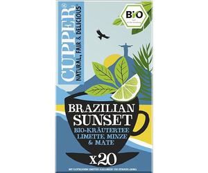 CUPPER Pack de 20 Bolistes BIO Brésil Bio - Végétalien - Contient du maté, de la menthe poivrée et de la racine de réglisse