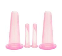 Cupping Ventouse Visage - 4 Piece Ventouse De Massage Anti Rides En Silicone - Ventouses De Massage Facial Pour Beauté Du Visage, Réduire Le Double Menton