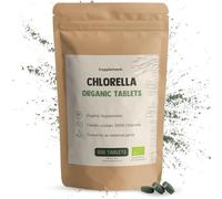 Cupplement 300 Comprimés de Chlorella Biologique - Sans Poudre ni Flocons - Super-aliment - Spiruline - Chlorella - Algues - Algues Bleues - Spiruline