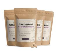 Cupplement - 4 Sacs Turkesterone 60 Capsules - Pilulier Gratuit - 10% Extrait Ajuga Turkestanica - 500 MG Par Capsule - Booster de testostérone - Sport, Perdre du poids & Fitness - Supplément -
