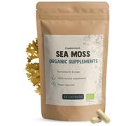 Cupplement 60 Seamoss Capsules Organic - 500 MG Capsule - Superfood - Suppléments - Nutrition - Sans Gel, Poudre, Gummies, Mousse d'Irlande - Mousse de mer - Minéraux - Algues - Seamoss - marines