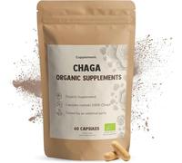 Cupplement | Chaga Capsules 60 pièces | Biologique | 450 mg par capsule de la plus haute qualité | 2 gélules par jour | champignon