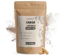 Cupplement - Chaga Extrait 20:1 - 60 Gélules Bio - 400 mg par Gélule - Superfood Naturel - Champignon Adaptogène