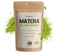 Cupplement - Matcha 90 Grammes - Organic - Without Bamboo Whisk & Whisk - Culunary Tea Powder - Starter set - Latte - Broom - Japan - Powder - Tea - Thé vert japonais - Naturel - Biologique