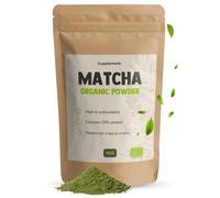 Cupplement Thé Matcha en Poudre 90 Grammes Bio - Sans Fouet & Batteur en Bambou - Culunaire - Kit de