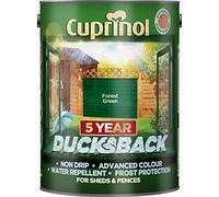 Cuprinol Ducksback Revêtement pour abris et clôtures 5 ans d'étanchéité 5 l Vert forêt
