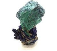CUPRITE - Pierre Naturelle en Provenance de France, Chessy-les-Mines - Rare Minéral Pseudomorphosée en Malachite + Chessylite ( Azurite) 31.8 ct -