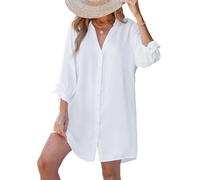 CUPSHE femmes Robe chemise boutonnée fleurie à manches longues | Fermeture éclair décorative à anneaux, poches avant pratiques et ligne trapèze moulante pour un look d'automne moderne.