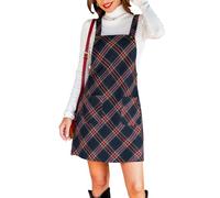 CUPSHE Robe Femme à Bretelles Découpe Carrée avec Porte-Jarretelles Poches Corduroy Latzkleid Ensemble Robe de Loisirs Mini Dress, XL