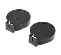 Cupsofu 2 Pcs CR2450 Support de Bouton de Batterie de Monnaie a 2 Broches Noir