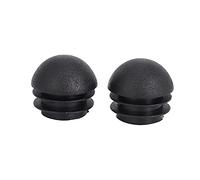 Cupsofu 2 Tube Rond en Plastique De 25 Mm De Diamètre Insère des Bouchons D'Obturation Noirs
