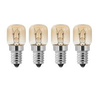 Cupsofu Ampoule de Four, Four 4 PièCes SéRies E14 15W, Ampoule de Four, Lampe de Four PygméE à Capuchon Transparent, RéSistance E14 Jusqu'à 300 Celsius pour Four